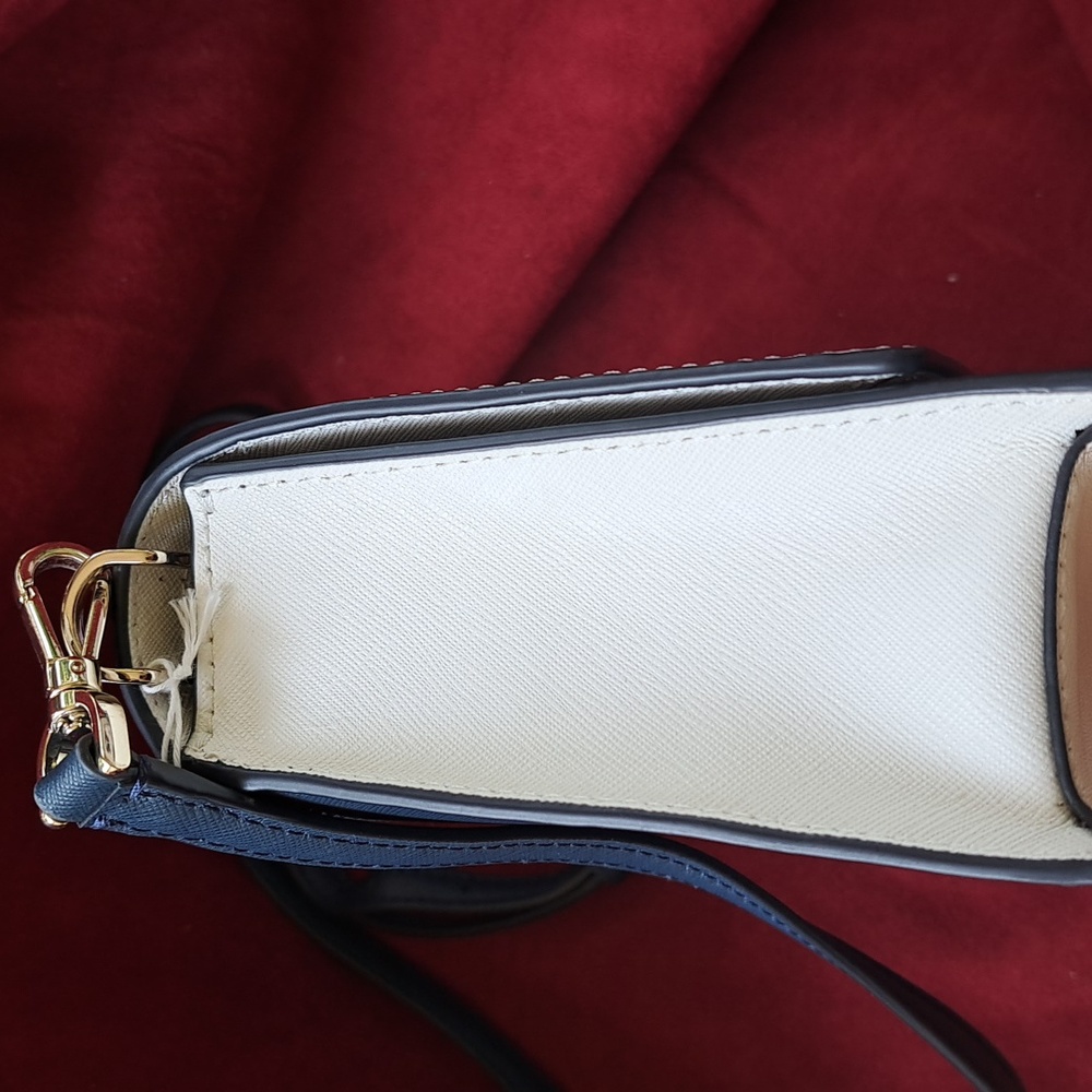 NEW Kate Spade Cameron Lavender /Navy and White Bag /Crossbody EC - Picture 10 of 16